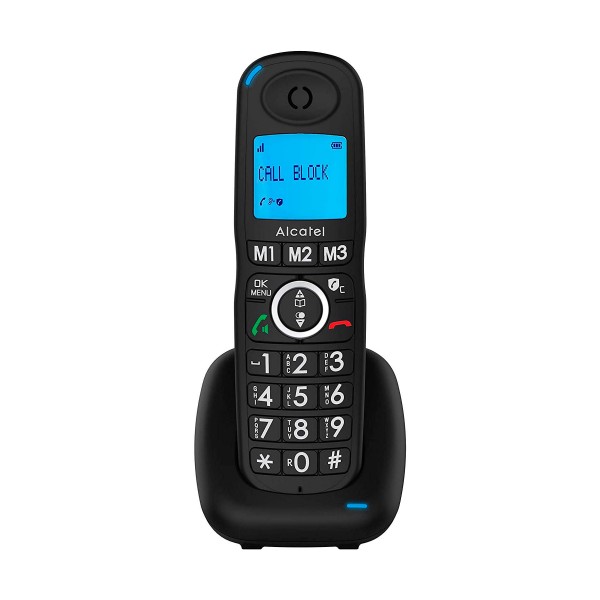 Alcatel XL535 negro teléfono fijo inalámbrico pantalla retroiluminada