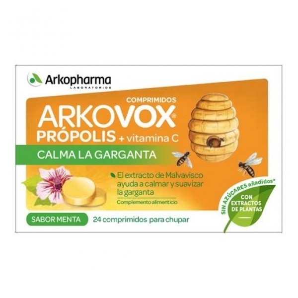 Arkovox Propolis Vitamina C Sabor Menta 20 Comps