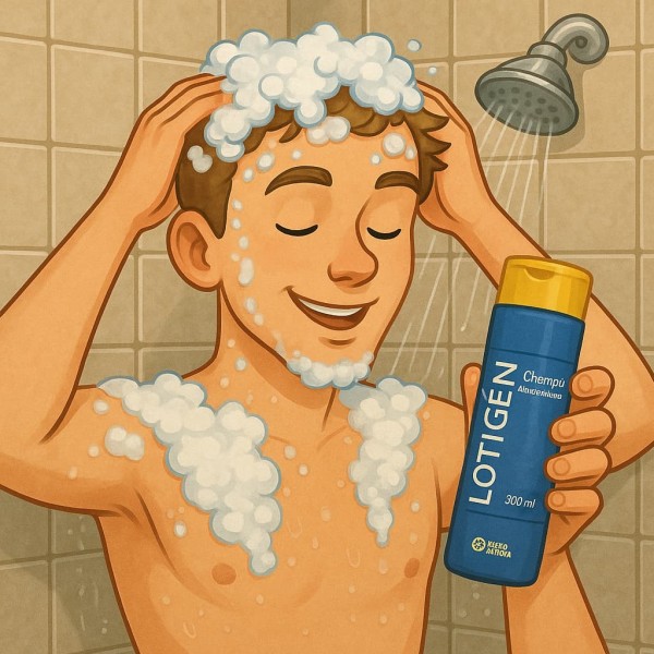 Lotigen Champú Antiseborreico 300ml – Control de Grasa y Caspa para Cabello Fuerte y Saludable
