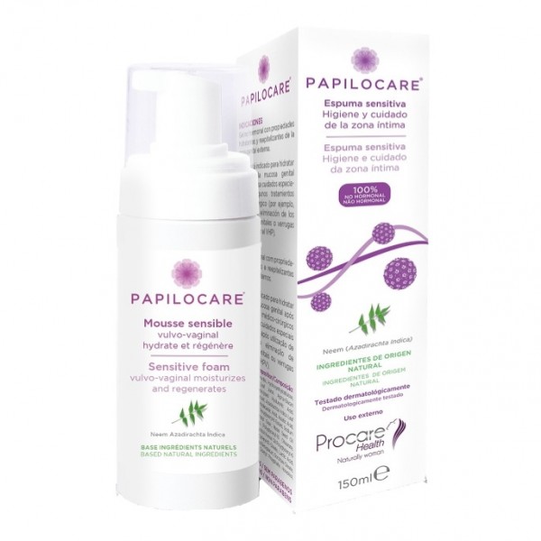 Papilocare Espuma Sensitiva 150 ml – Higiene Íntima Suave para Zonas Irritadas y Sensibles